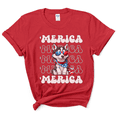thumbnail image 1 of Siberian Husky 'Merica Patriotic T-Shirt, Cute Husky 4th of July Top,, 1 of 3