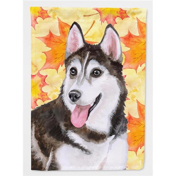 Siberian Husky No.2 Fall Flag - Canvas House Size