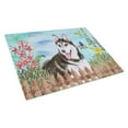 thumbnail image 1 of Siberian Husky No.2 Spring Glass Cutting Board - Large, 1 of 1