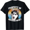 thumbnail image 1 of Siberian Husky Owner Lover Property Of T-Shirt, 1 of 5