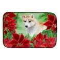 thumbnail image 1 of Siberian Husky Poinsettas Dish Drying Mat, 1 of 2