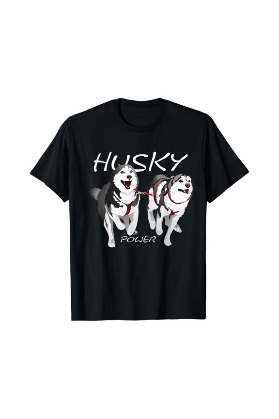 Siberian Husky Power Awesome Cute Huskies T-Shirt, Unisex T-Shirt