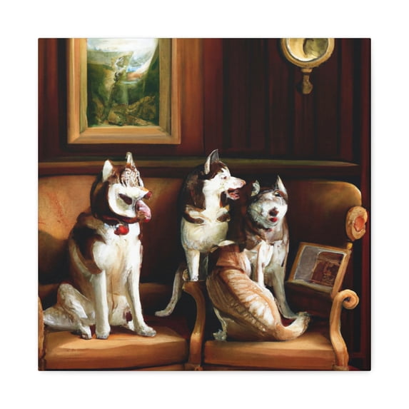 Siberian Husky Reflections - Canvas