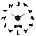 thumbnail image 1 of Siberian Husky Russian Dog Breed DIY Large Wall Clock Self Adhesive Sticker DIY Giant Wall Art Home Decor Watch(Black,37inch), 1 of 6