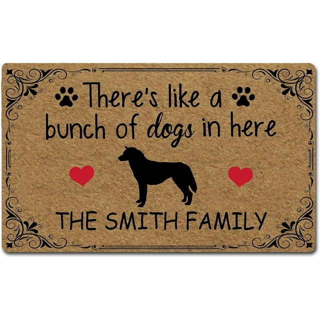 Siberian Husky Silhouette Doormat There's Like A Bunch of Dogs in Here ...