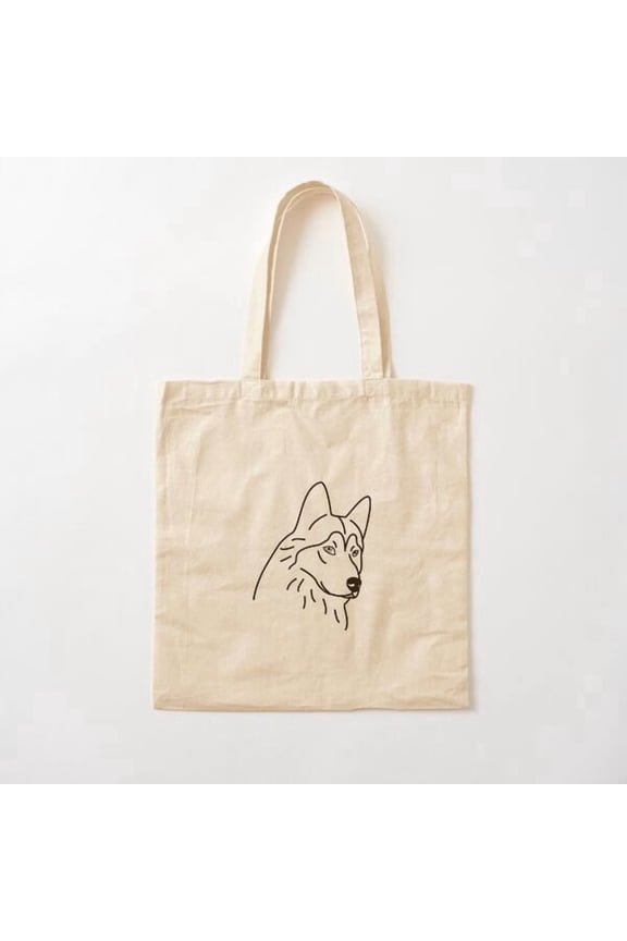 Siberian Husky Style 003 Canvas Tote Bags, Reusable Shopping Bag