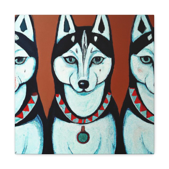 "Siberian Husky Winterscape" - Canvas