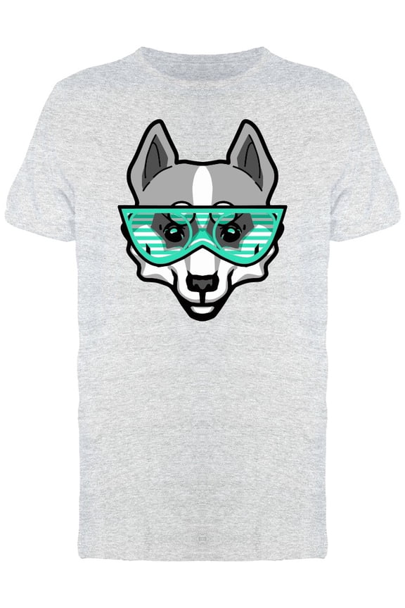 Siberian Husky With Glasses T-Shirt Men -Image by Shutterstock, Male x-Large