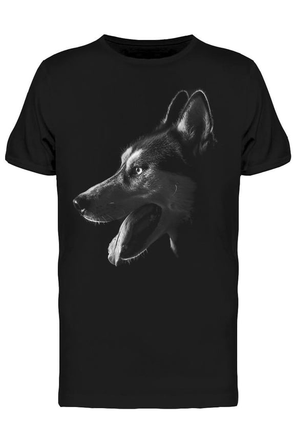 Siberian Husky With Open Snout T-Shirt Men -Image by Shutterstock Men T-Shirt, Male x-Large