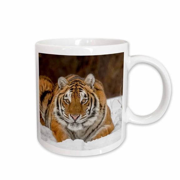 3drose, Siberian Tiger in Winter ., 15oz Mug