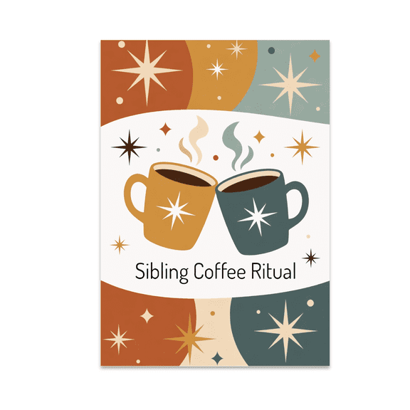 Sibling Coffee Ritual - Family Bond Quote - 11 oz Ceramic Coffee Mug