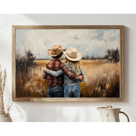 Sibling Love Artwork Beautiful Vintage Style Best Friend Brother, Unframed Poster