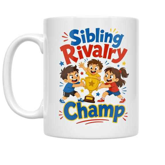Sibling Rivalry Champ - Family Fun Enthusiast - 11 oz Ceramic Coffee Mug