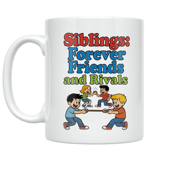 Sibling Rivalry Humor - Sibling Bond Enthusiast - 11 oz Ceramic Coffee Mug