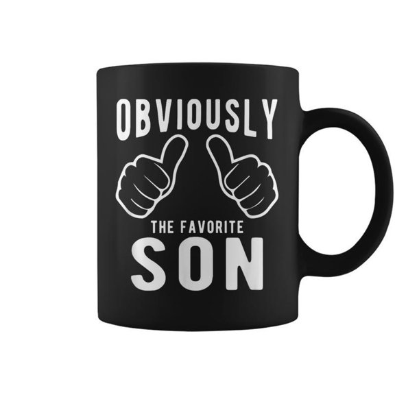 Sibling Rivalry Obviously Dads Moms Favorite Son Coffee Mugs