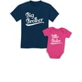 thumbnail image 1 of Sibling Shirts Gift Set for Brothers & Sisters - For Family Photos, Birthdays, Holidays - Unisex Kids Fashion - Brother Sister Matching Outfits - Navy / Baby Wow pink Kids Shirt 18M / Baby 6M, 1 of 8