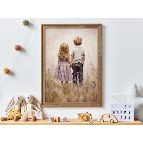 Sibling Wall Art, Brother and Sister Print, Brother and Sister Room Decor, Shared Room Art, Toddler Room Decor, Printable Kids Room Art