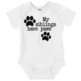 thumbnail image 1 of Siblings Have Paws Funny Animal Pet Romper Boys or Girls Infant Baby Brisco Brands 6M, 1 of 7