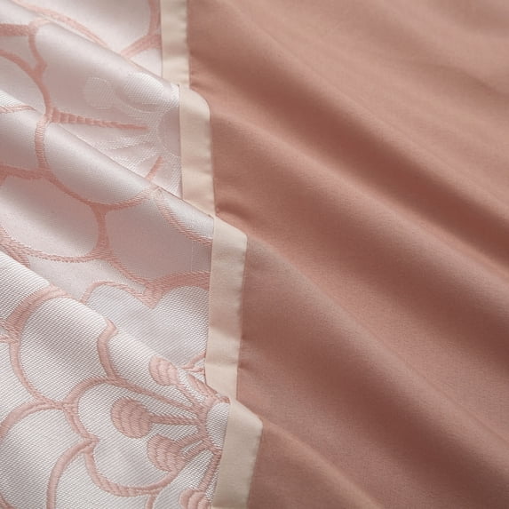 Sibyl 7 Piece Comforter Set, California King, Blush
