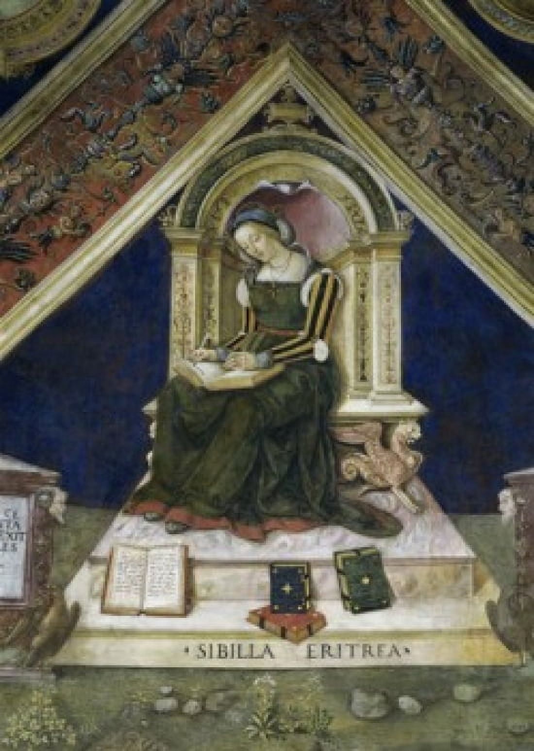 Sibyl (Sibilla)  Bernardino Pinturicchio (c1454-1513Italian)  Fresco  Cappella Baglioni Church of Santa Maria Maggiore Spello Italy Canvas Art - Bernardino Pinturicchio (18 x 24)