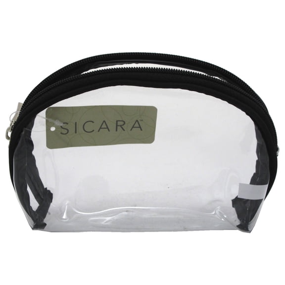 Sicara Clear Cosmetic Bag Oval Purse (4.75X6X2) (Pack of 3)