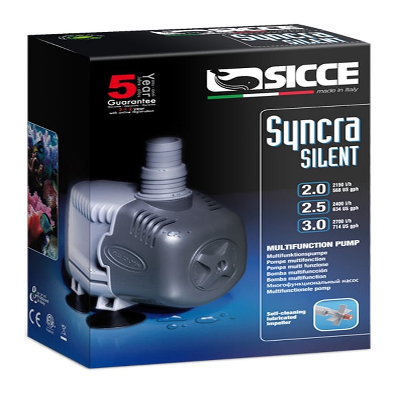 Sicce Syncra Silent Pump 2.0, 568gph, 6.5 Ft. Head, Energy