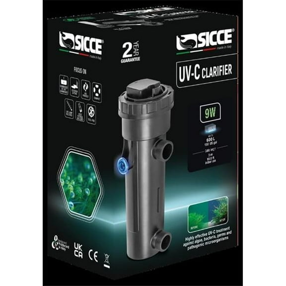 Sicce UV-C 9 Watt Clarifier - 10ft Cable