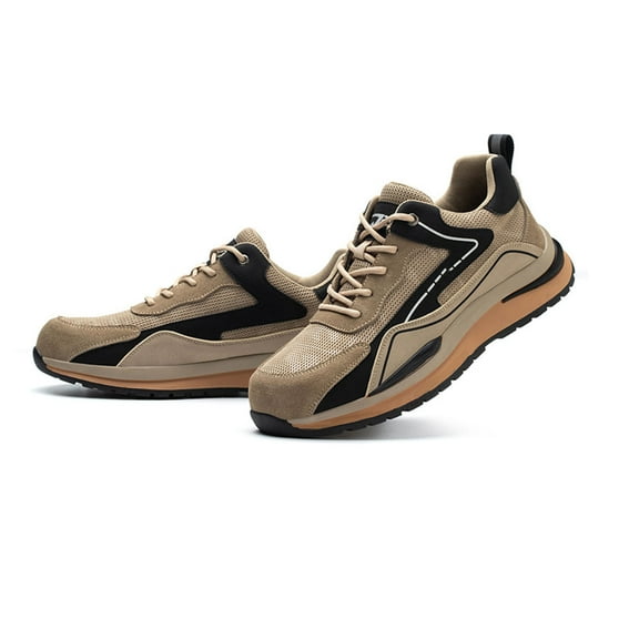 Sicherheitsschuhe Herren Leicht Anti-Smashing Bequem Dämpfung Atmungsaktiv Mode Stahlkappe Sportlich Sneakers EU 36-48