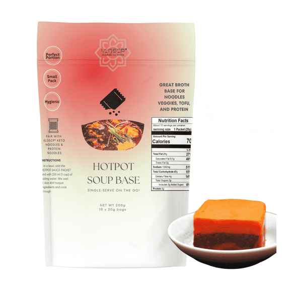 KLDSCP Sichuan Chili Crisp, Umami Heat, Vegan Hot Pot Soup Base, 10 Packs
