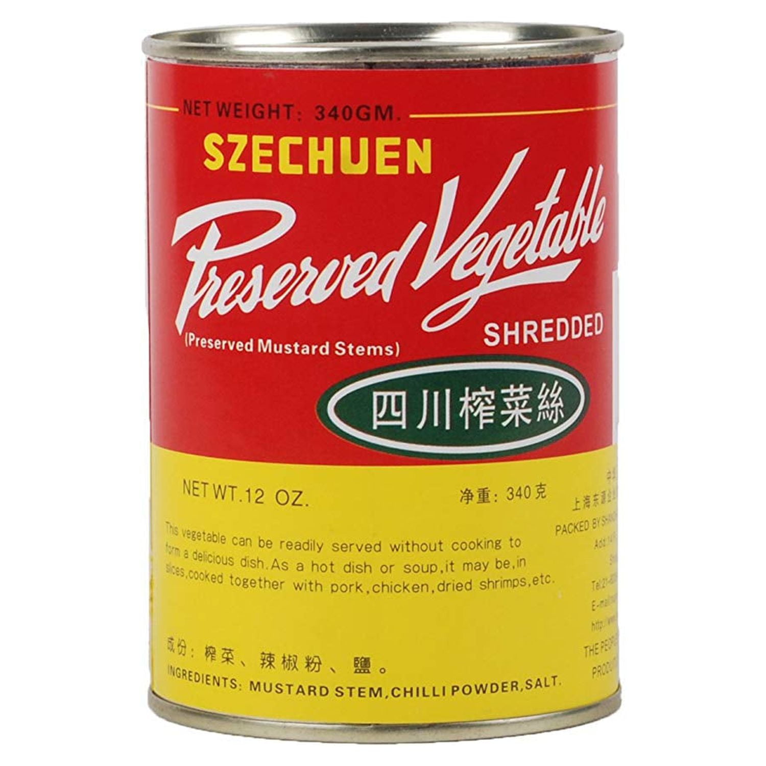 Sichuan(szechuan) Preserved Vegetable shredded Mustard Stems12 OZ
