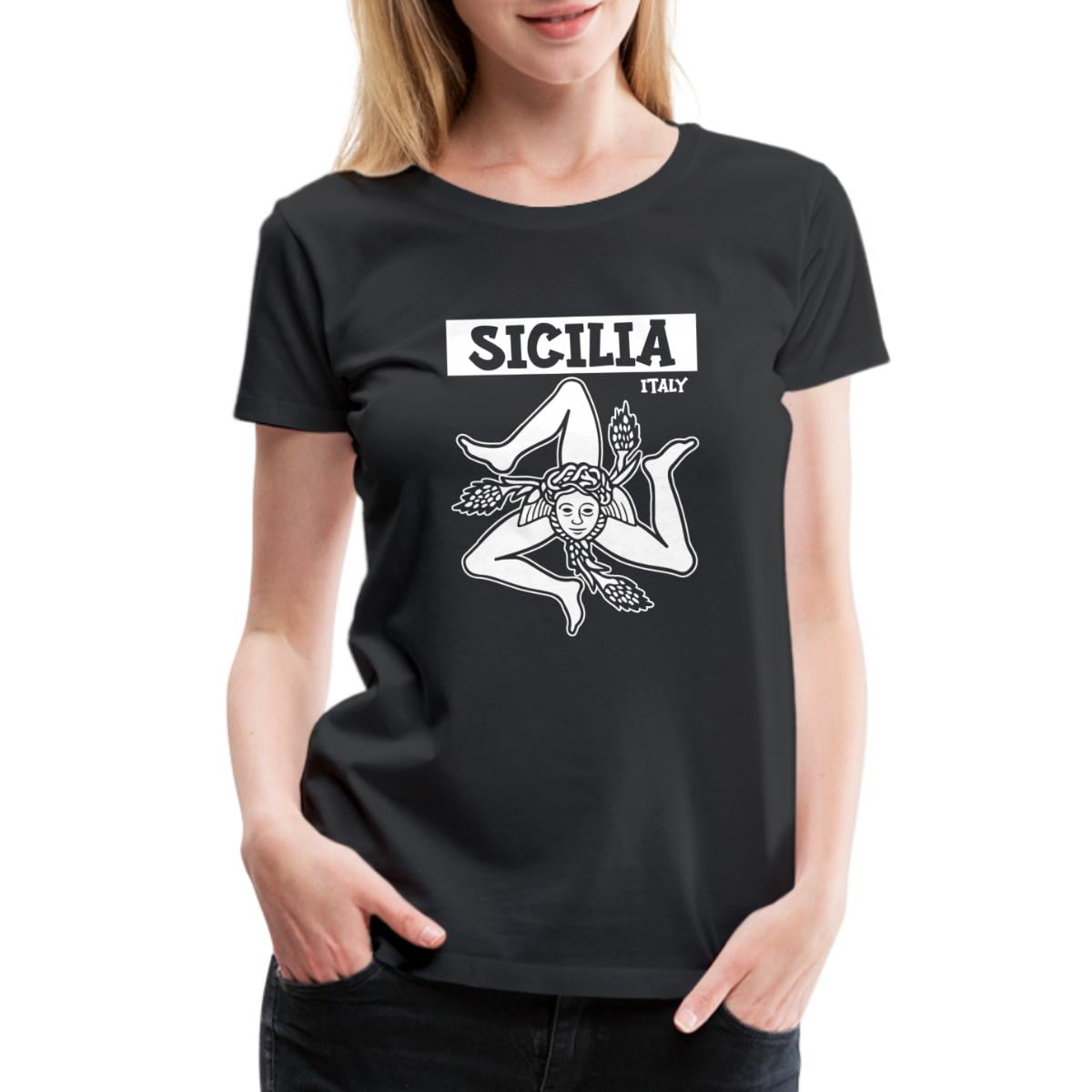 Sicilia Flag Sicily Palermo Italy Women's Premium T-shirt - Walmart.com