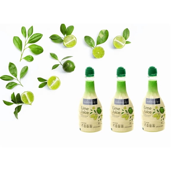 Sicilian Lime Juice with Essential Lime Oil in Squeeze Bottles, Three (3) Bottles 6.76 Fl.Oz. (200mL.)