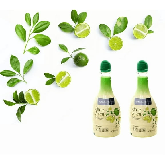 Sicilian Lime Juice with Essential Lime Oil in Squeeze Bottles, Tow (2) Bottles 6.76 Fl.Oz. (200mL.)