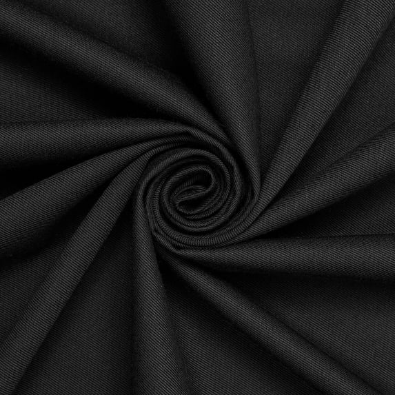 Sicilian Stretch Twill 60" Chino Fabric By The Yard - Black