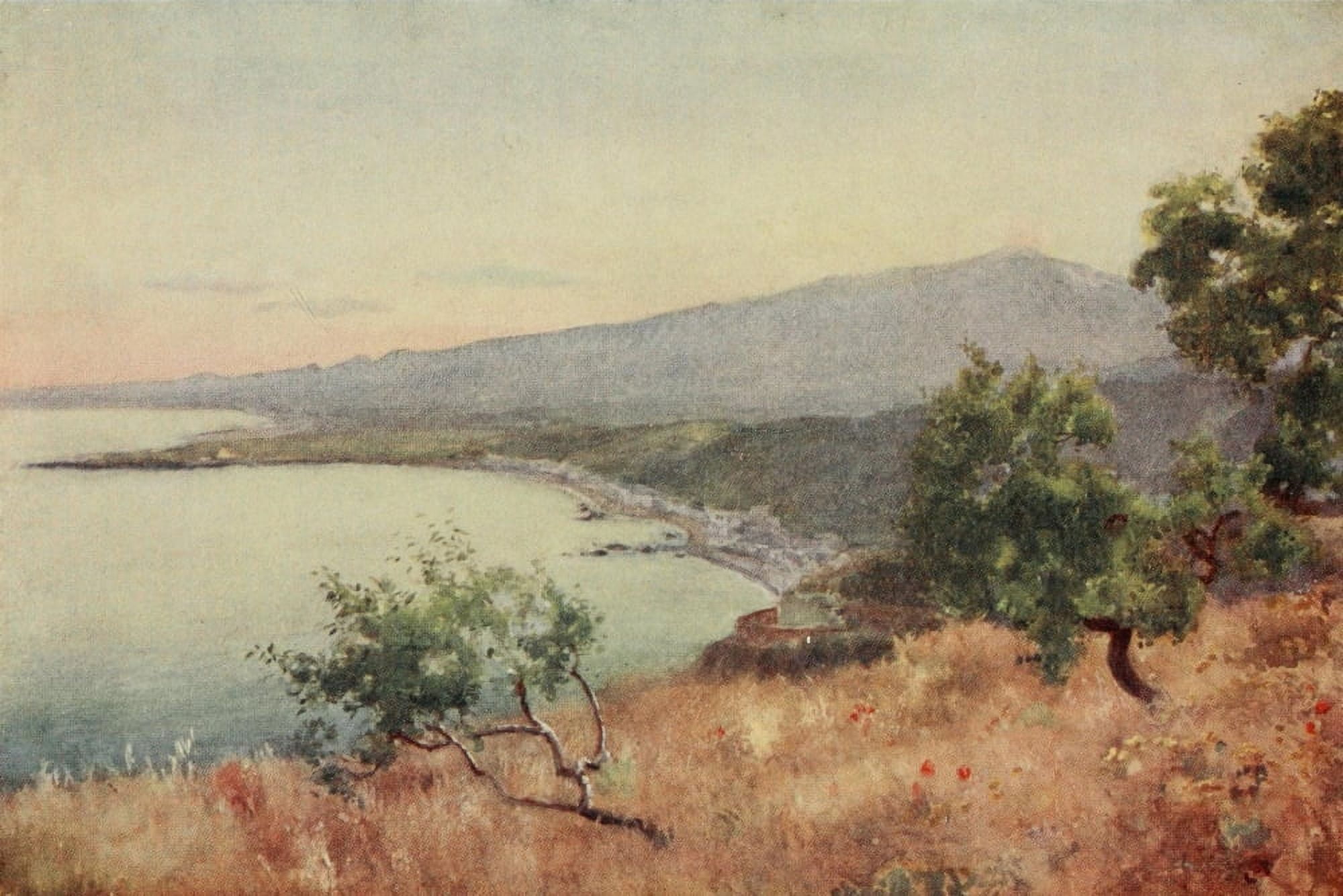 Sicily 1911 Etna from Taormina Canvas Art - Alberto Pisa (18 x 24)