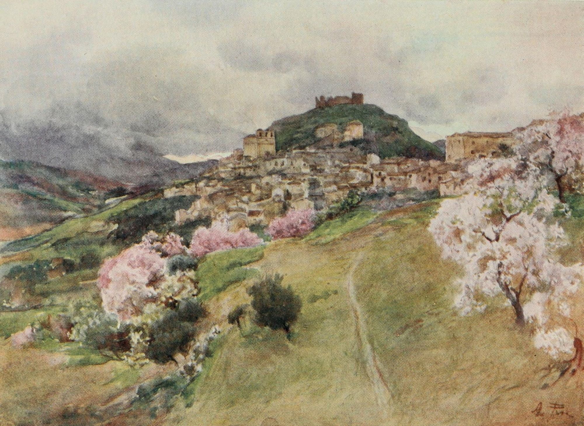 Sicily 1911 Girgenti from the west Canvas Art - Alberto Pisa (24 x 36)