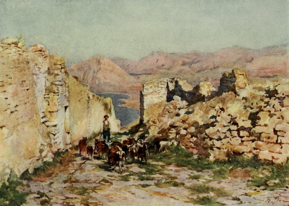 Sicily 1911 Monte San Giuliano Canvas Art - Alberto Pisa (18 x 24)