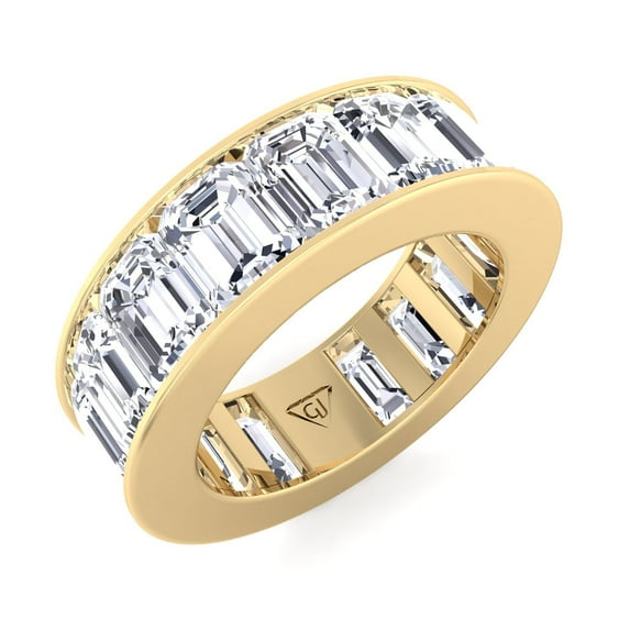 Sicily - Channel Set Emerald Cut Diamond Eternity Band