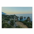 thumbnail image 1 of Sicily Cutting Board, Sunset Photo of Faraglioni de Scopello from Above Tyrrhenian Sea Bay, Decorative Tempered Glass Cutting and Serving Board, in 3 Sizes, by Ambesonne, 1 of 2