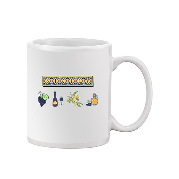 Sicily Drinks And Food Mug - Image by Shutterstock,