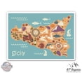 thumbnail image 1 of Sicily Map Travel - 4" Vinyl Sticker - For Car Laptop I-Pad Phone Helmet Hard Hat - Waterproof Decal, 1 of 1