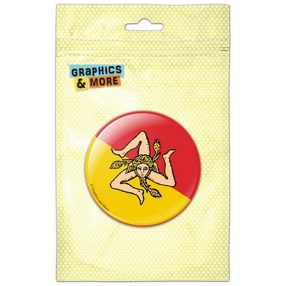 Sicily National Country Flag Refrigerator Button Magnet