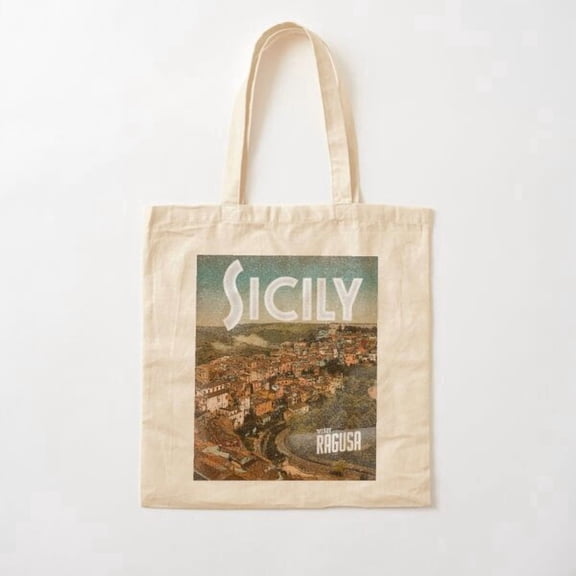 Sicily {Ragusa} Canvas Tote Bags, Reusable Shopping Bag