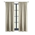 thumbnail image 1 of Sicily Room Darkening Velvet Dual Header Curtain Panel 50" x 108" in Oyster, 1 of 6