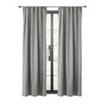 thumbnail image 1 of Sicily Room Darkening Velvet Dual Header Curtain Panel 50" x 63" in Silver, 1 of 6