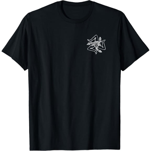 Sicily Shirt - Sicilian Triskelion T Shirt Men/Women/Youth T-ShirtMen's and women's gift, black and white T-shirt, size: Extra large S-4XL