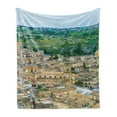 thumbnail image 1 of Sicily Soft Flannel Fleece Throw Blanket, Saint George Modica Town Overlooking Photo Italy Panorama, Cozy Plush for Indoor and Outdoor Use, 50" x 60", Multicolor, by Ambesonne, 1 of 5