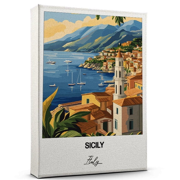 Sicily Travel Wall Art Italy Canvas Travel Wall Decor with Timeless Appeal A Special Gift for Loved Ones