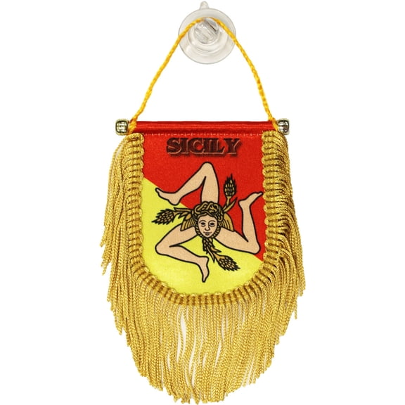 Sicily Window Hanging Flag (Shield)