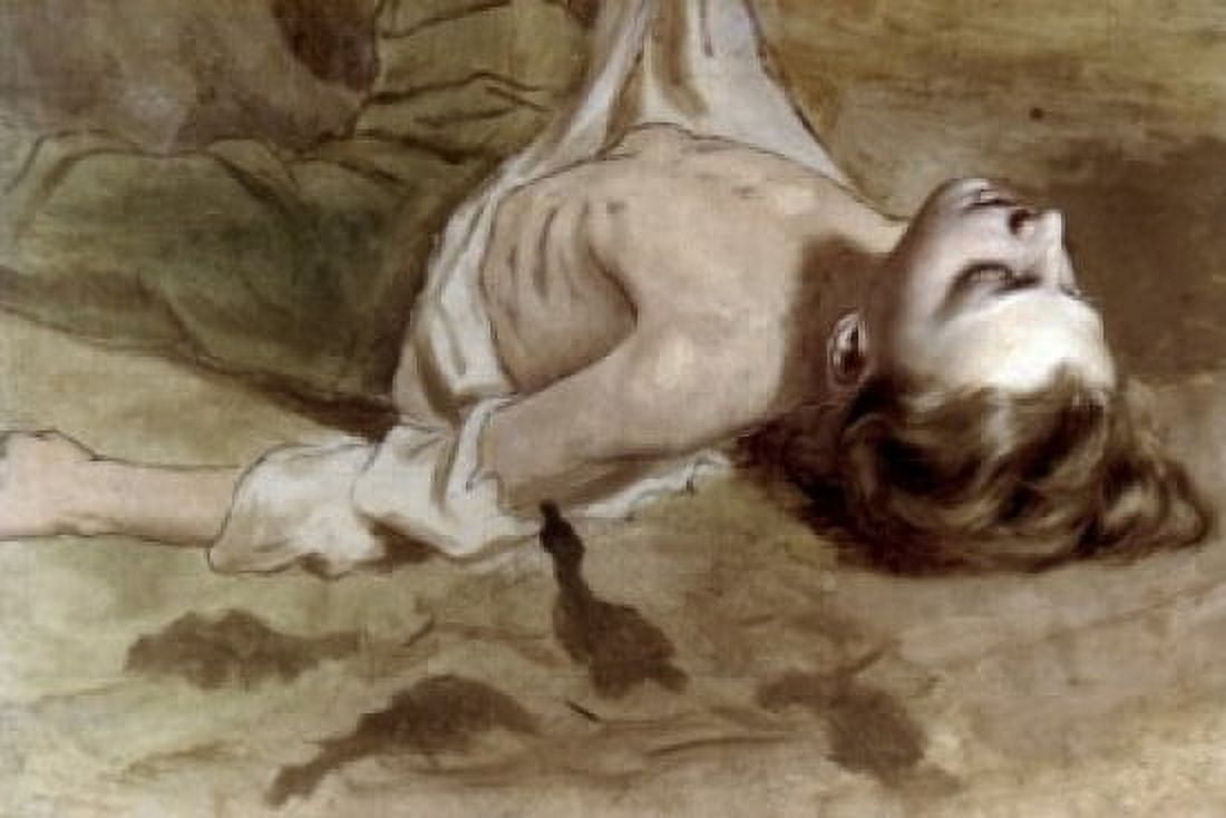 Sick Boy on Street by Vasili Grigorevich Perov 1834-1882 Canvas Art - Vasili Grigorevich Perov (18 x 24)